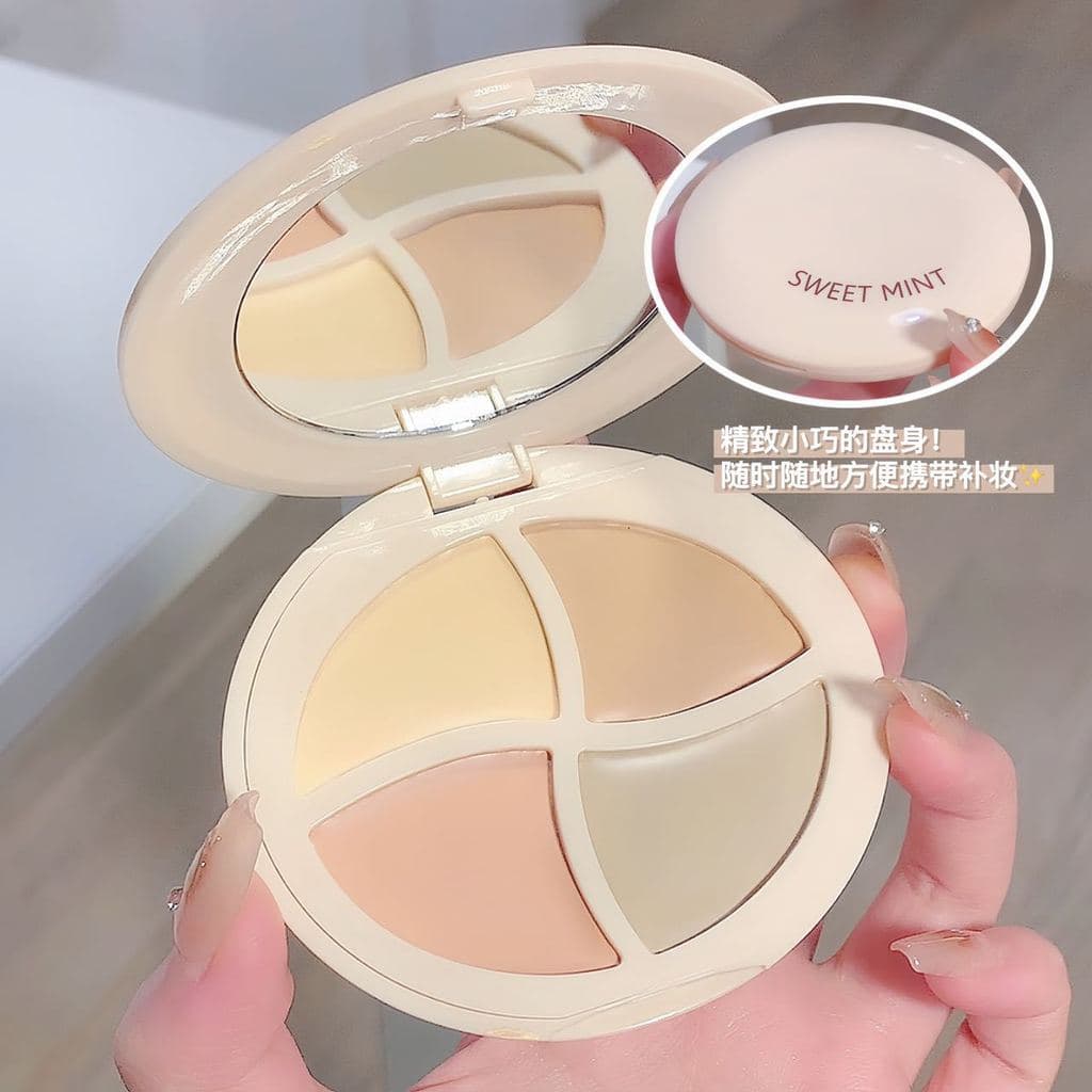 Doce hortelã corretivo de quatro cores corretivo Facial olheiras iluminar até mesmo tom de pele produtos domésticos genu