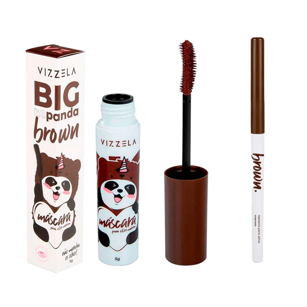 Kit Big No Panda e Lapiseira Brown Metalizada Vizzela