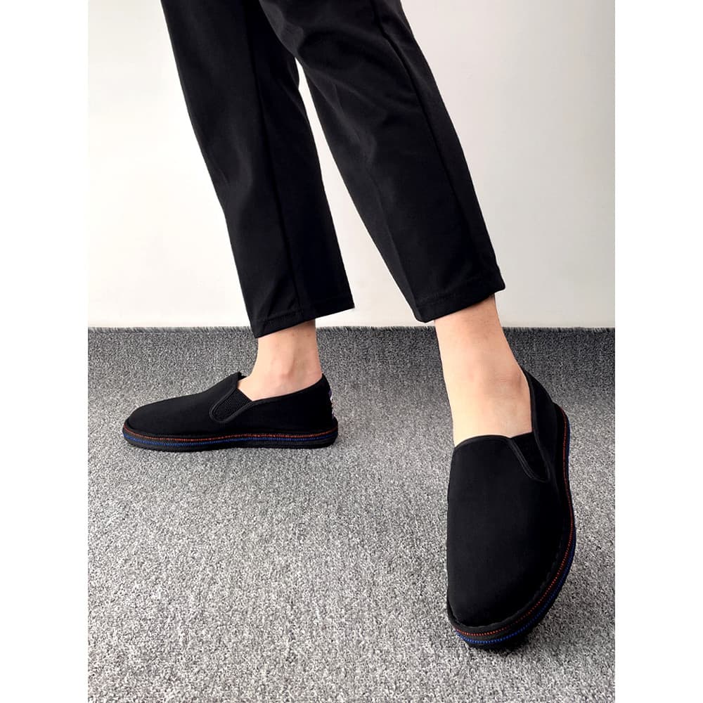 Primavera novo estilo velho pequim sapatos de pano masculino engrossado Melaleuca sola artesanal sola macia respirável d