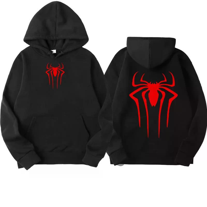 Moletom Canguru Casual Aranha Homem Unissex Personagem de Desenho Roupas Masculino Feminino Promoção Envio Rápido