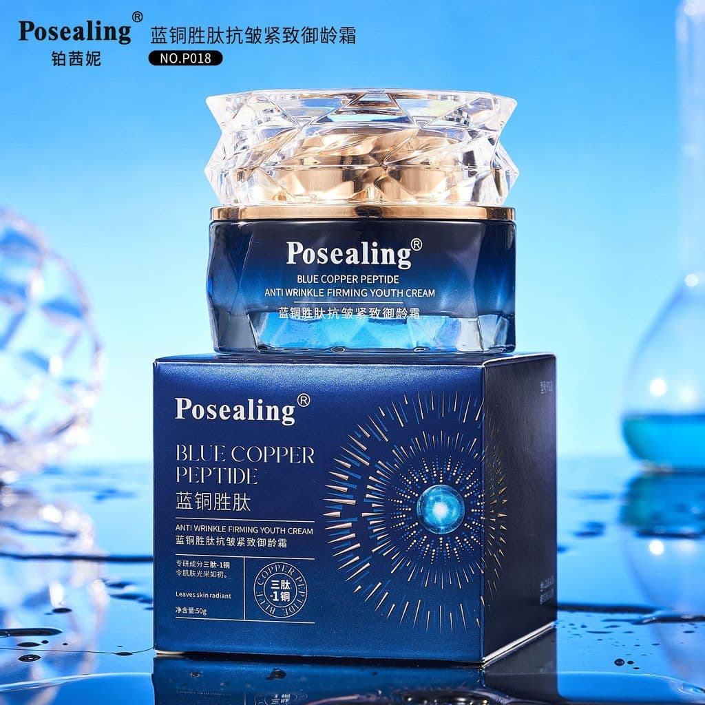 Poseling poealing peptídeo de cobre azul Anti-rugas endurecimento creme de idade real hidratante creme hidratante sem Ya