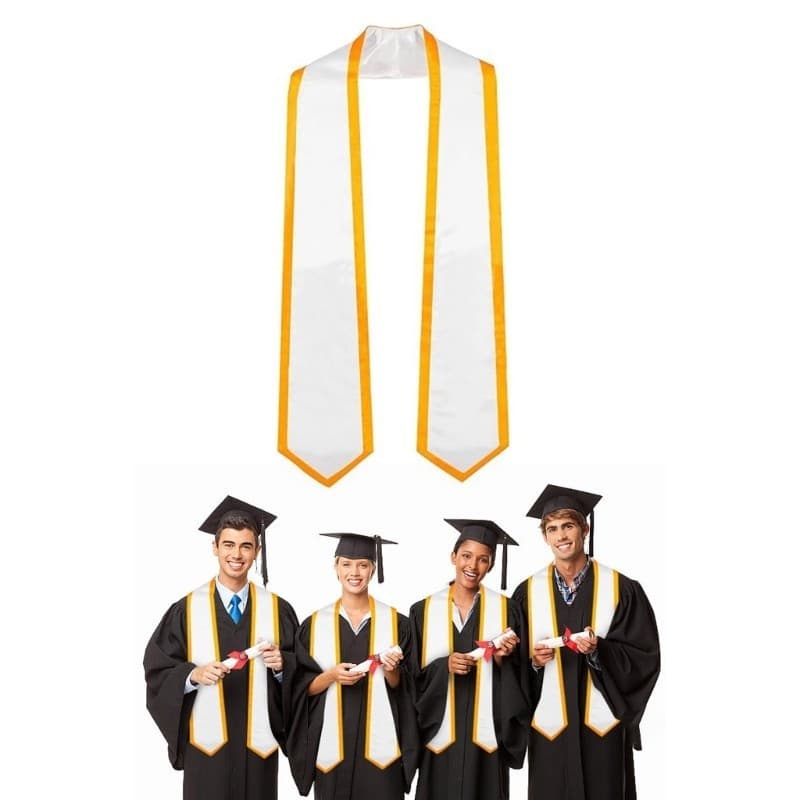 Estola Formatura Estone Acabamento Clássico Para Faixa Cerimônia Universitária Adulta