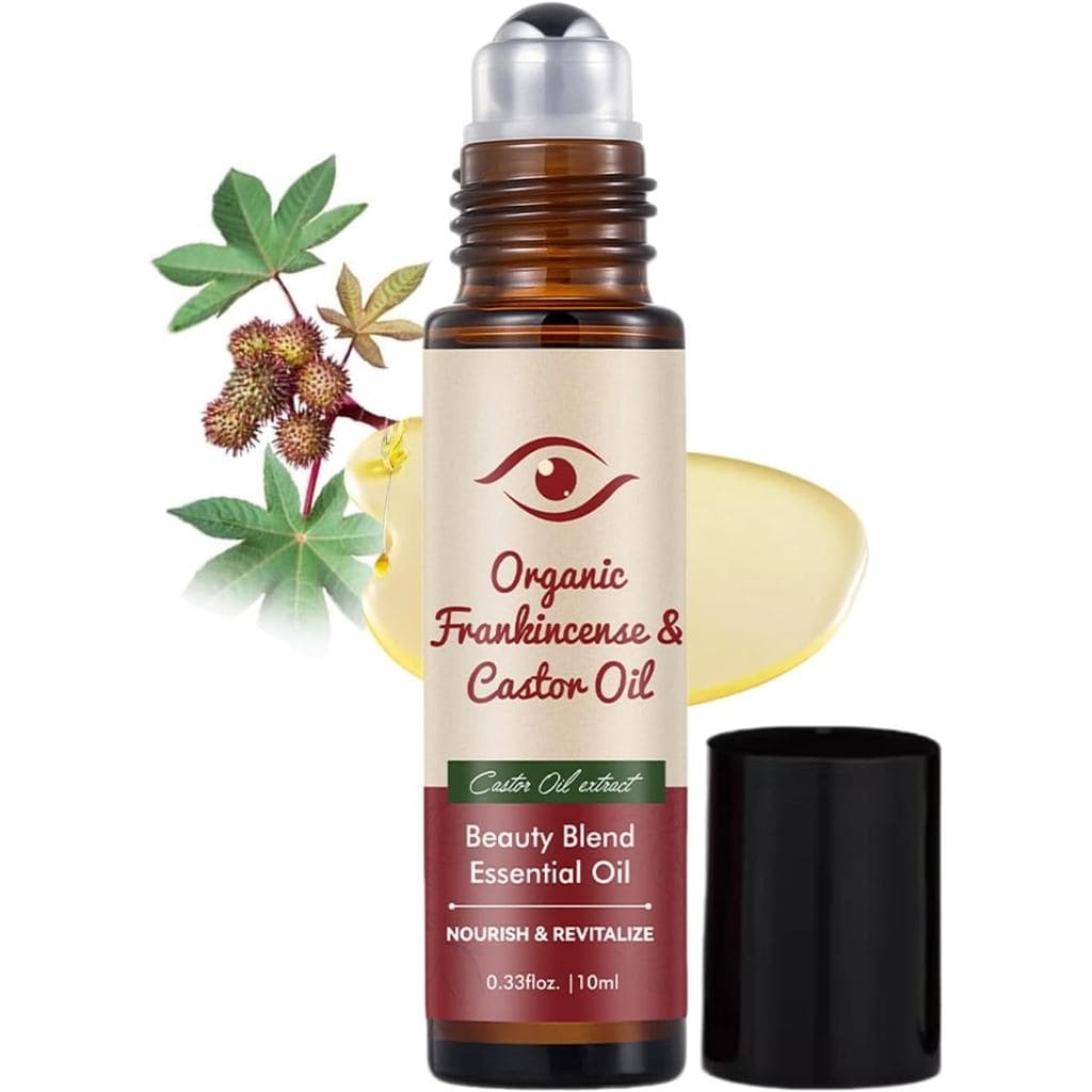 Óleo de Rícino Orgânico com Olíbano em Roll-On, 10ml Óleo de Rícino Orgânico Prensado a Frio em Roll-On, Óleos de Rícino