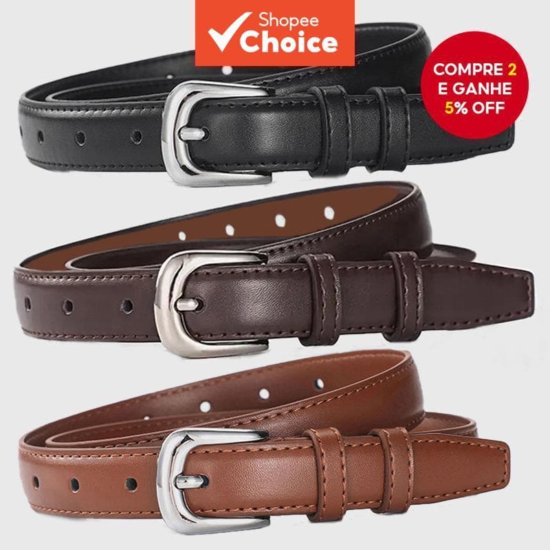 Conjunto de Cinto Feminino Versátil e Elegante, 1/2/3 Peças, Cinto de PU Simples e Elegante, Adequado para Vestidos,