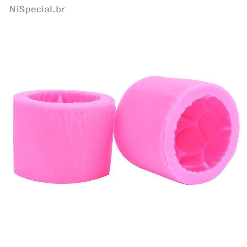 Molde de Silicone 3D em Forma de Lótus para Sabonete DIY, Suprimentos para Bolos