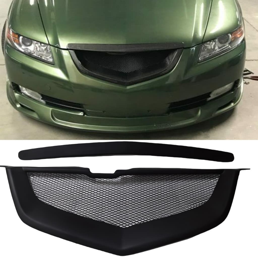 Para Acura TL 2007-2008 Sedan Grade Dianteira De 4 Portas Grades De Corrida Fibra De Carbono Real/Vidro Capô Do-Choque S
