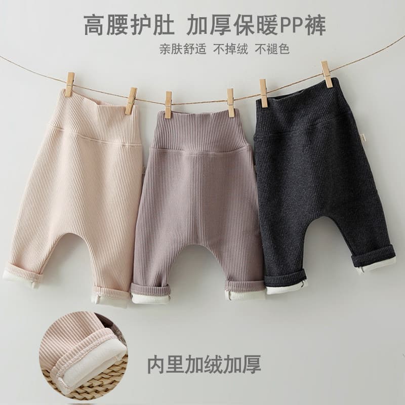 Bebê quente Leggings primavera outono estilo bebê cintura alta calças de proteção da barriga mais veludo exterior Wear r