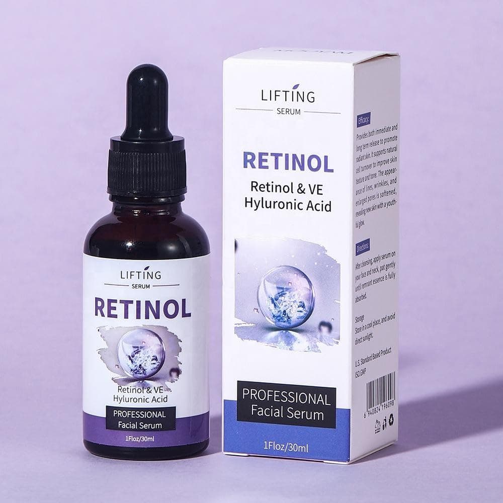 Sérum Facial Avançado com Retinol, Fórmula de Renovação Noturna para uma Pele com Aparência Mais Suave e Radiante