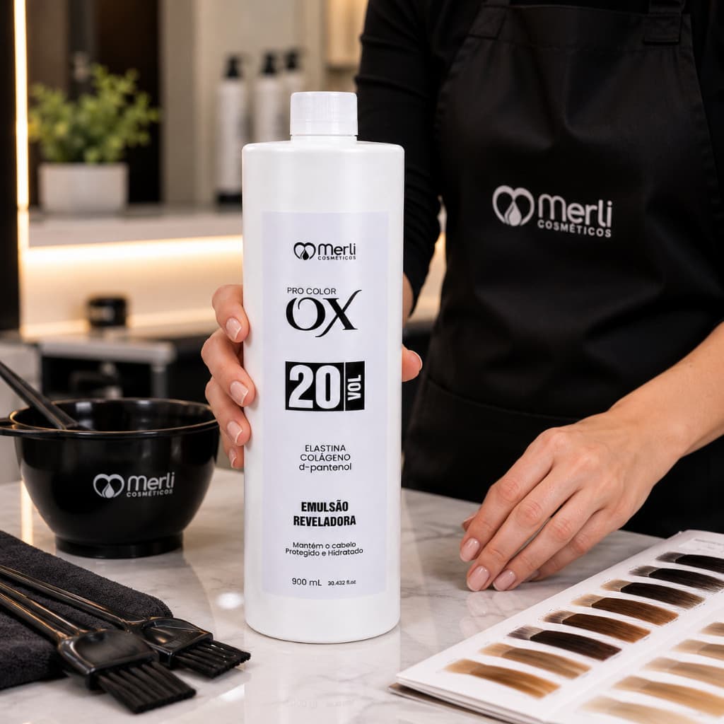 Água Oxigenada Cremosa 20 Volumes Merli Cosméticos 900ml