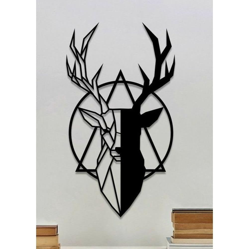 Quadro decorativo veado alce mdf personalizado