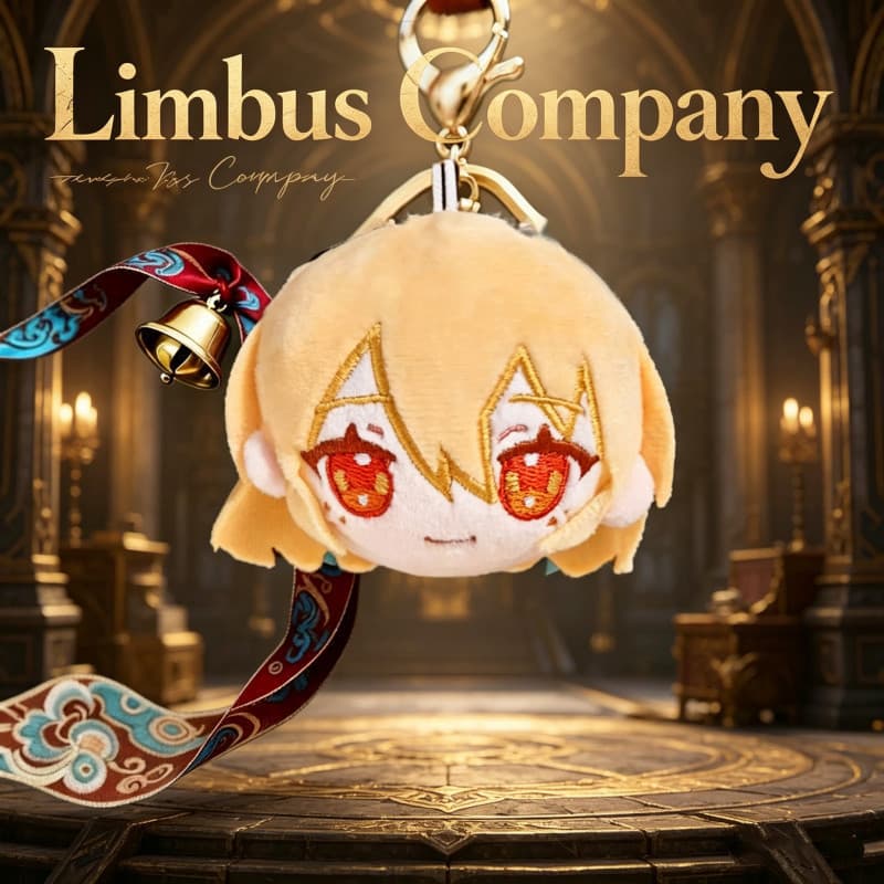 Chaveiro de Pelúcia Don Quixote da Limbus Company, Pingente de Personagem de Jogo de Anime Fofo, Charm Kawaii para Bolsa