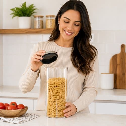 Pote Hermetico Redondo Tampa Inox 1,5 Litros Vedacao Segura Duravel Conservacao Alimentos