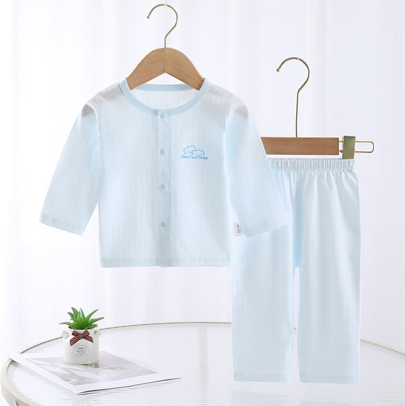 Verão estilo fino bebê dividir roupas de algodão puro classe a roupas do bebê ar condicionado roupas roupa interior pija