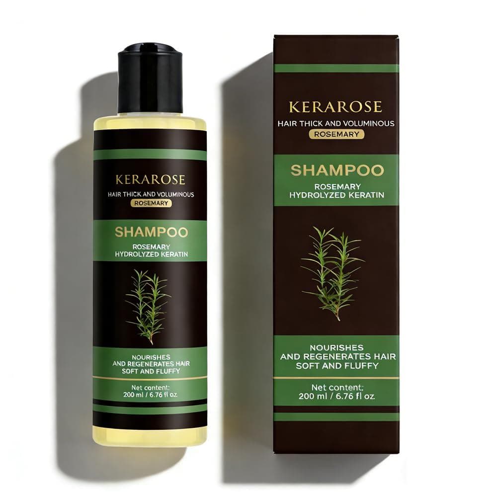 Shampoo Kerarose Rosemary, Shampoo Natural para Engrossamento e Fortalecimento com Queratina Hidrolisada e Extrato Natur