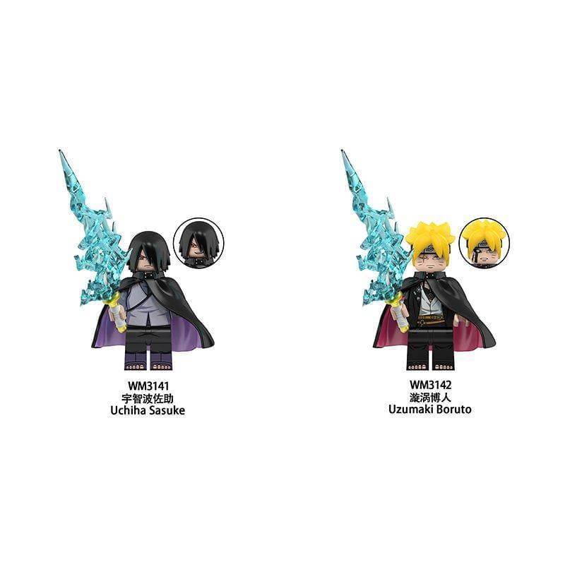 WM Blocos de Construção WM3141 WM3142 Naruto Blocos de Construção Domésticos Minifiguras Boren Sasuke Mestre Aprendiz