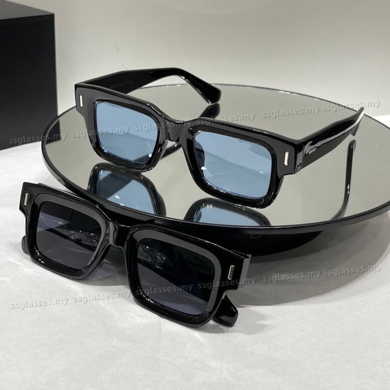 Retro Retângulo Quadrado Óculos De Sol Feminino Designer Masculino Vintage Anti-UV Quadro Grosso Rebitado Sombra Para Ho