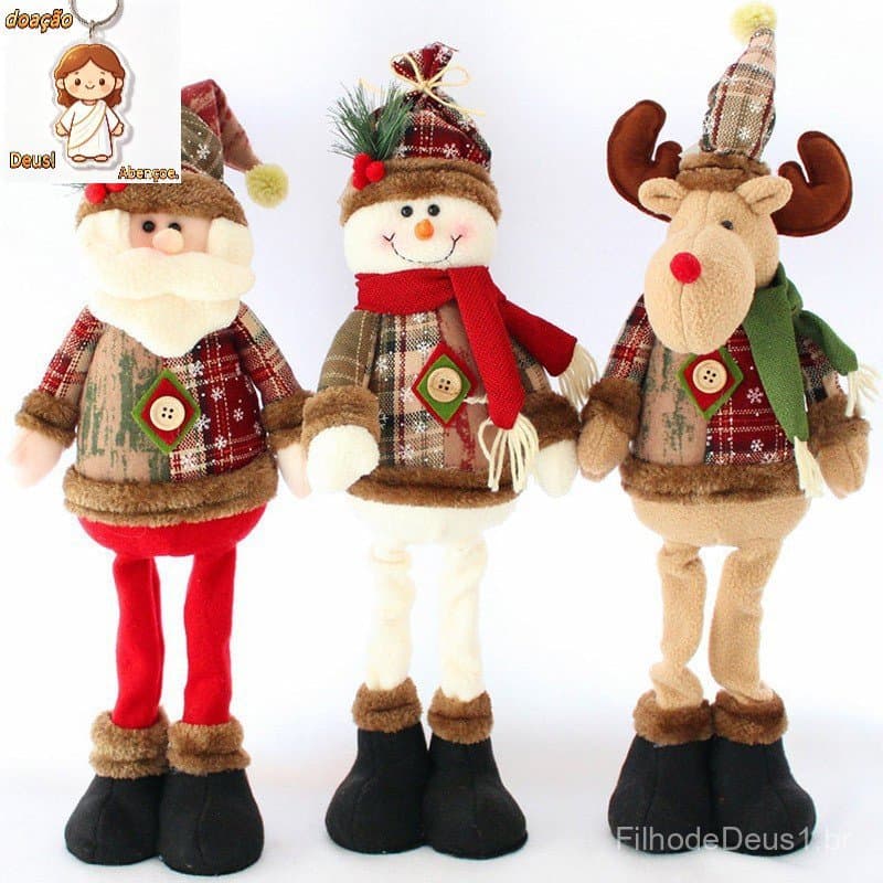 60cm Papai Noel Bonecos Grandes De Natal / Papai Noel / Boneco De Neve / Alce Para Decoração De Casa / Janela