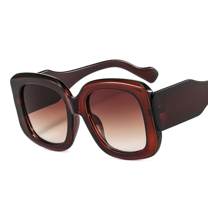 Óculos de sol retro elegantes com armação grande e lentes largas, unissex, proteção UV400, estilo vintage EMSE AKVQ
