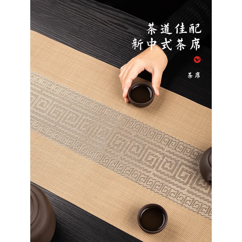 Tapete de chá de alta qualidade, bandeja de chá, novo chinês, corredor de mesa Zen, toalha de mesa longa, simples, à pro