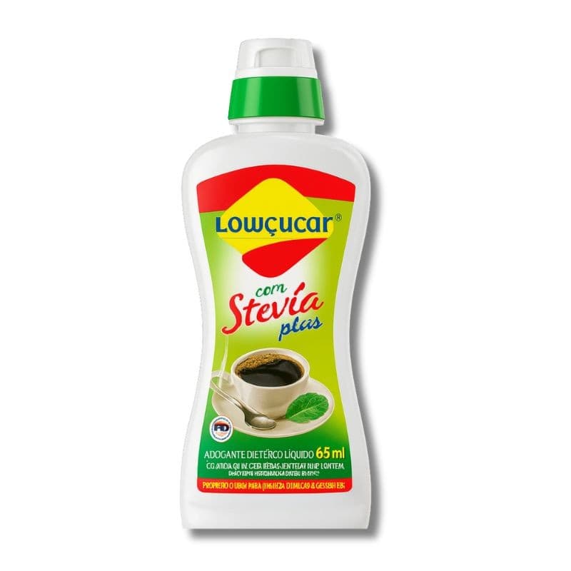 Frasco Adoçante Liquido Lowçucar Plus 65ml Com Stevia