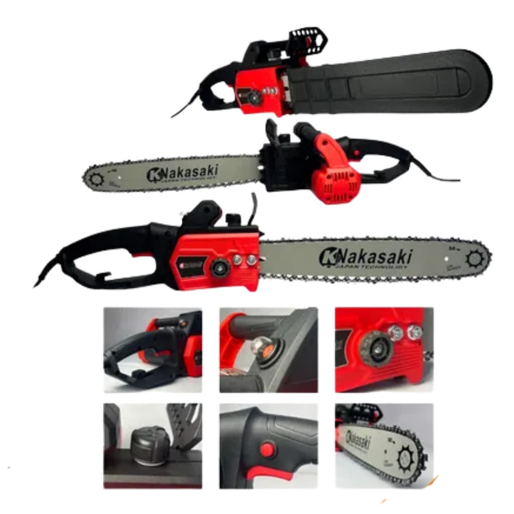 MOTOSSERRA NAKASAKI ELÉTRICA 2300W 50CM - ELETROSSERRA POTENTE E EFICIENTE