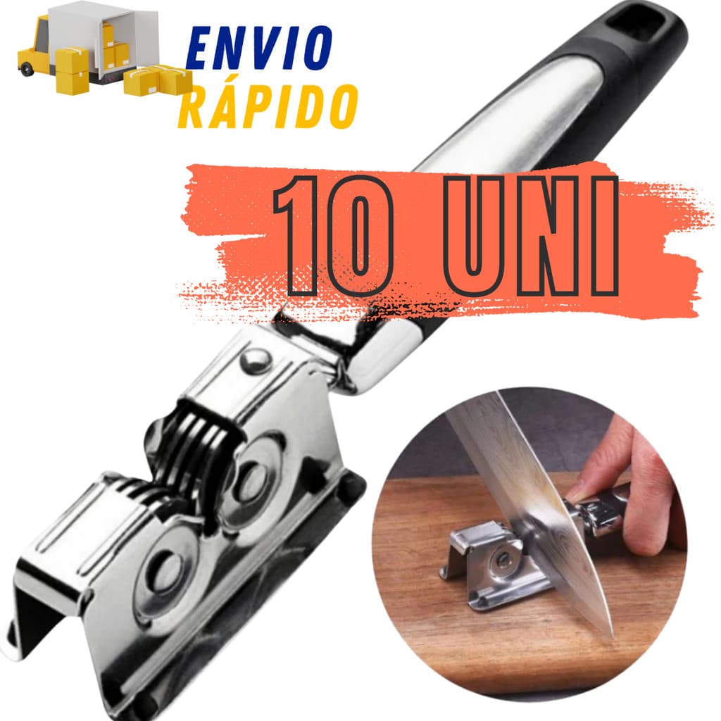 Kit 10 Amoladores De Facas Profissional Afiador De Tesouras Alicates Canivete Aço Inox Ventosa