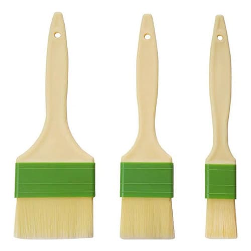 Kit 3 Pinceis Culinário Profissional Para Oléo Cozinha Pincel Ovo