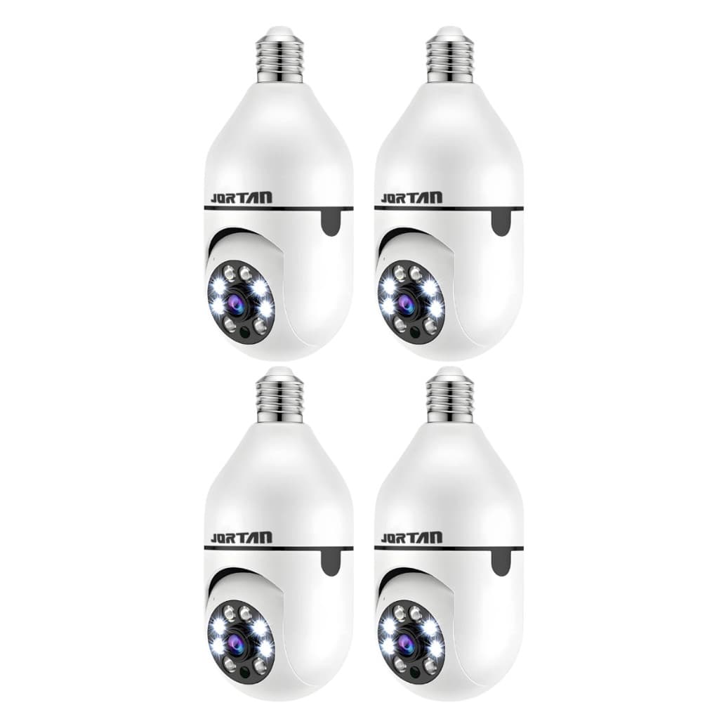 Kit 4 Mini IP Câmera de Segurança Wi-fi Branco com Áudio Bidirecional Visão Noturna e Sensor de Movimento - YOOSEE