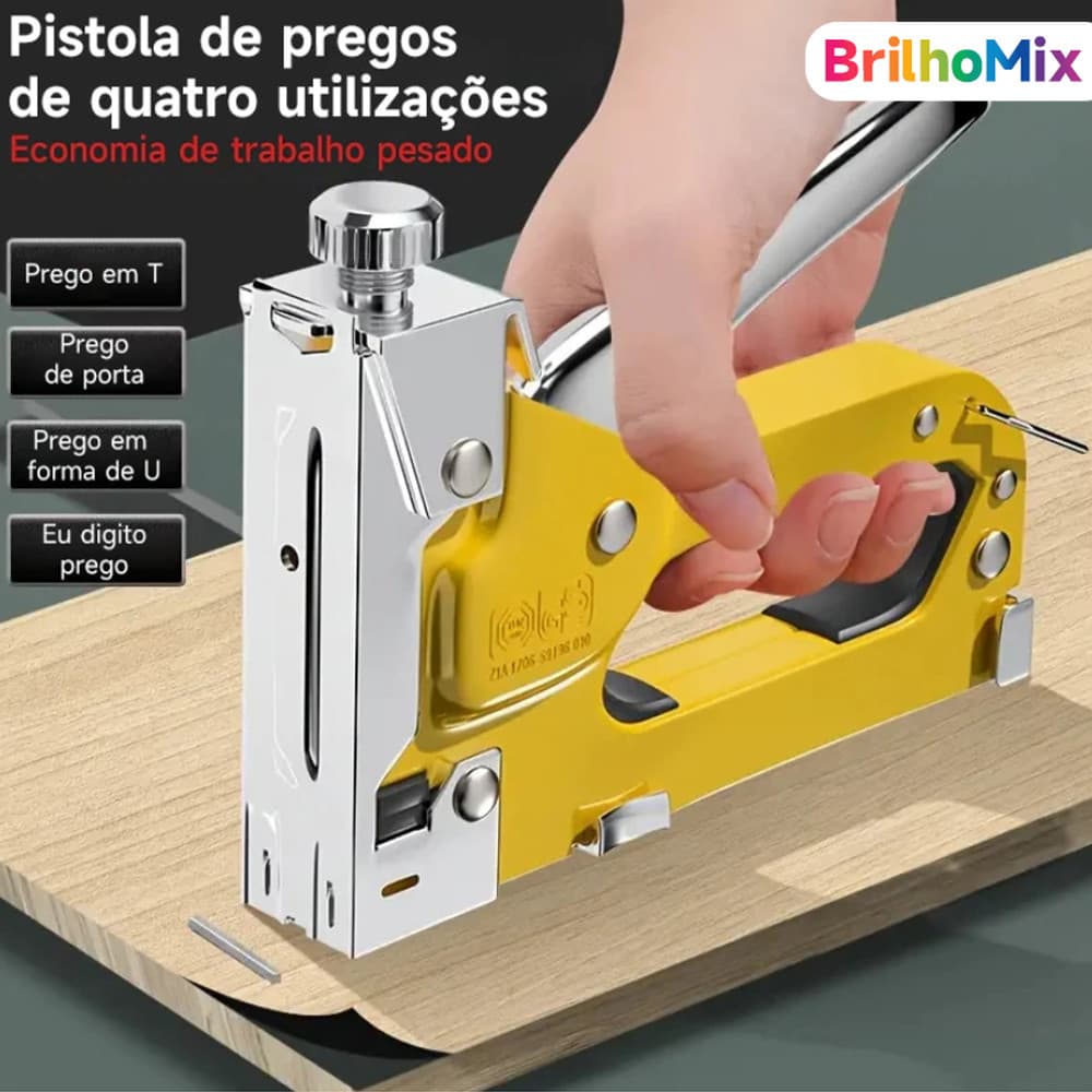 Grampeador Manual Profissional de Alta Pressão para Tapeceiro com 600 Grampos