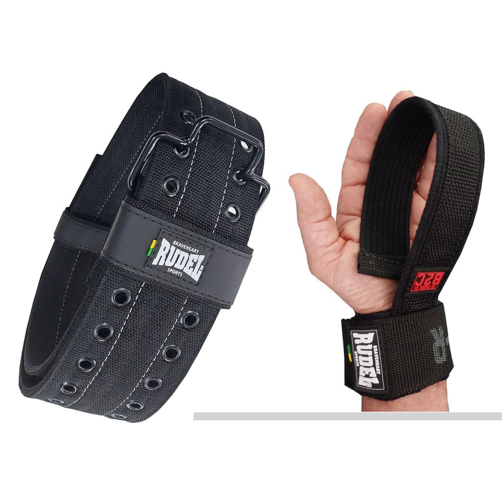 Cinturão Academy + Straps H40-s Combo Fitness