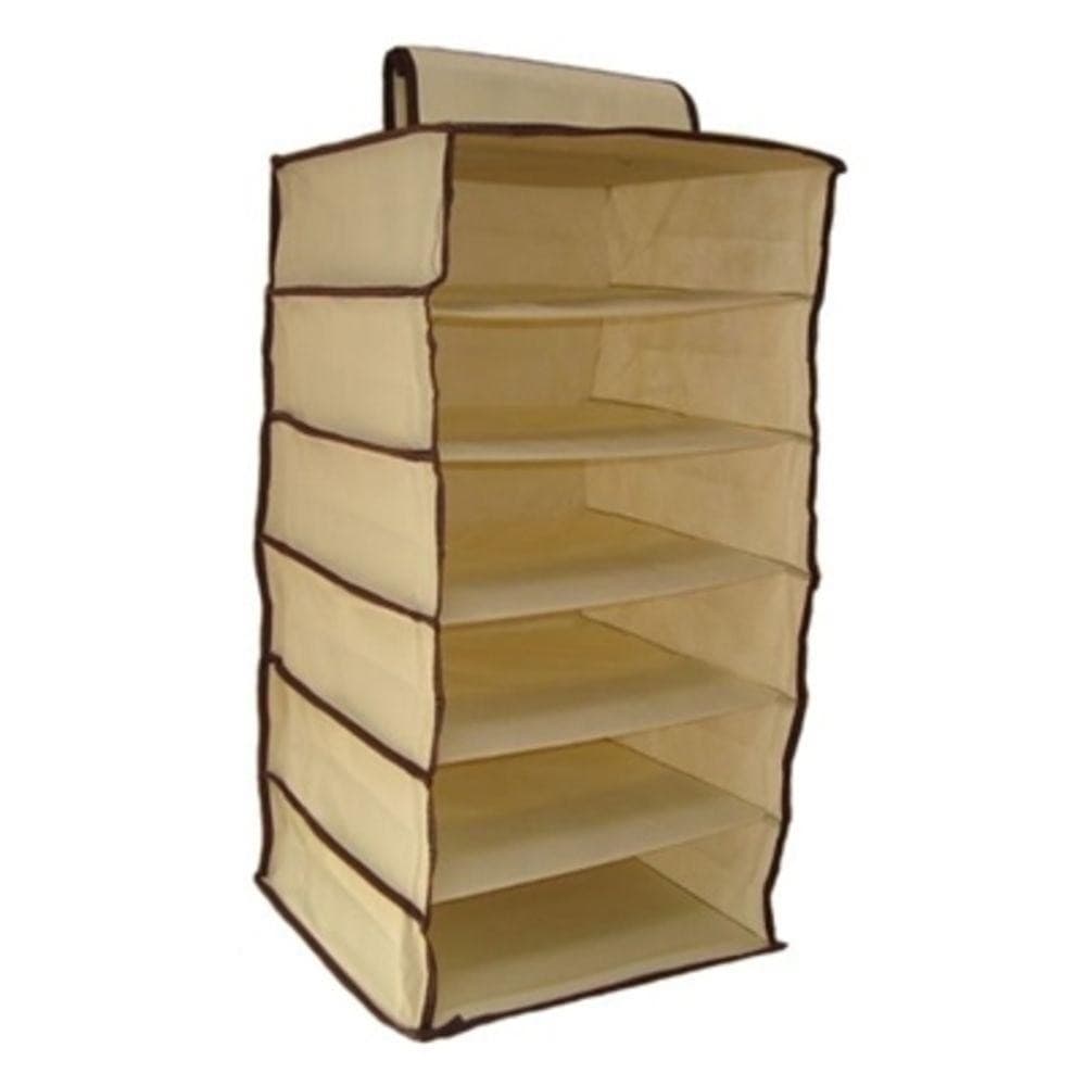 Organizador Guarda Roupa 6 Prateleiras Sapateira Vertical Closet Armário Portátil Viagem