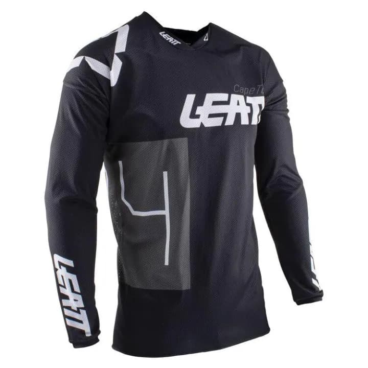 Preto Motocross Camisa De Manga Longa Ciclismo Verão Bicicleta Downhill Equitação Topo Respirável Confortável Moto Vestu