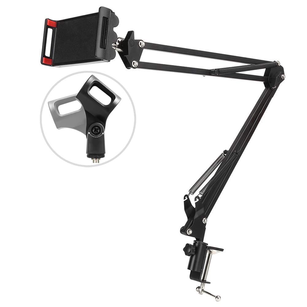 Suporte Braço para Microfone Pedestal Articulado de Celular e Tablet Ajustável