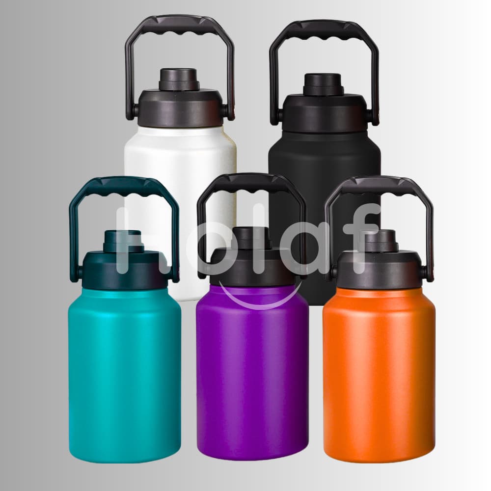 Garrafa Térmica Inox DUPLA CAMADA Grande 2 Litros Squeeze Academia Água Esportiva Fitness Bebida Fria Quente