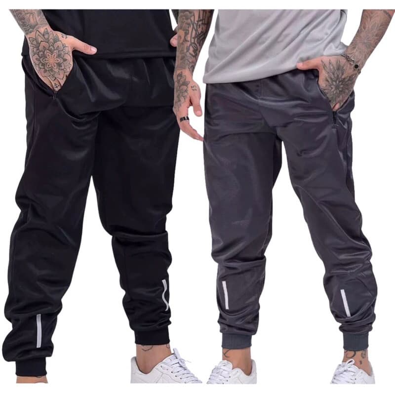 KIT CALÇAS JOGGER FEMININA E MASCULINA UNISSEX REFLETIVO NA PROMOÇÃO