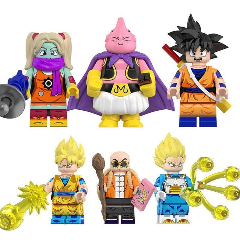 Figuras Lego Compatíveis Dragon Ball Super Saiyan Blocos de Construção Son Goku Demônio Buou Modelo de Brinquedo Montado
