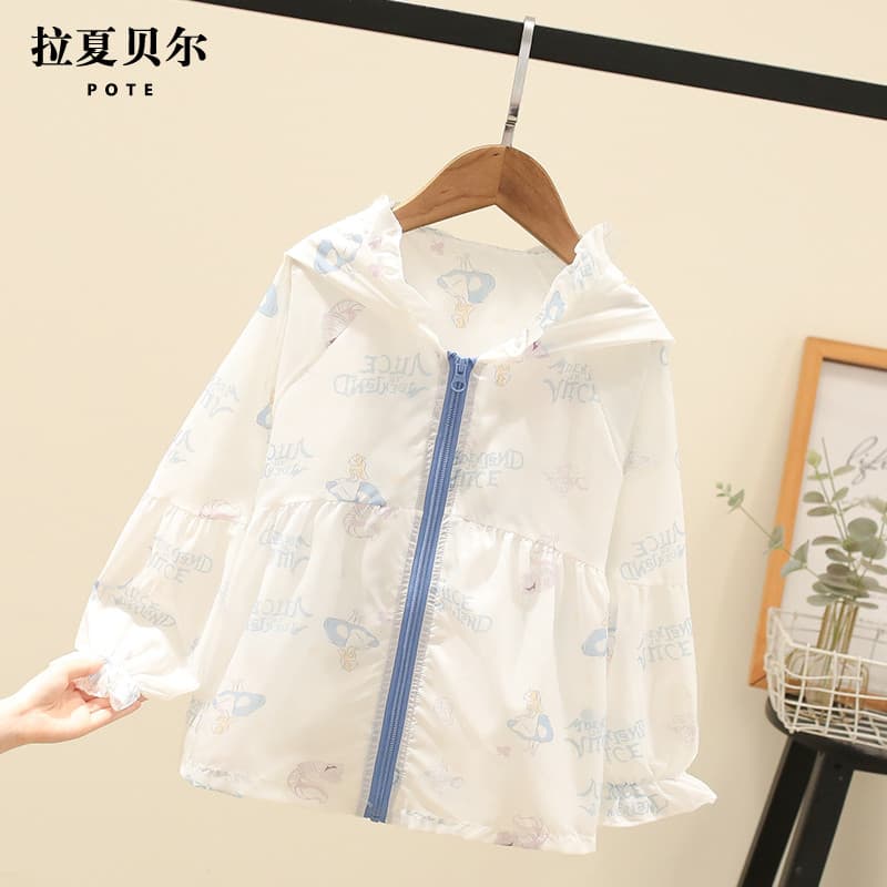 Lasherbell roupas infantis meninas protetor solar roupas de verão bonito guarda-sol estilo ocidental crianças roupas de
