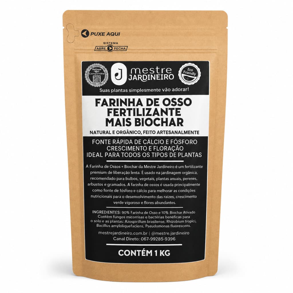 Farinha De Osso Fertilizante Biochar Mestrejardineiro