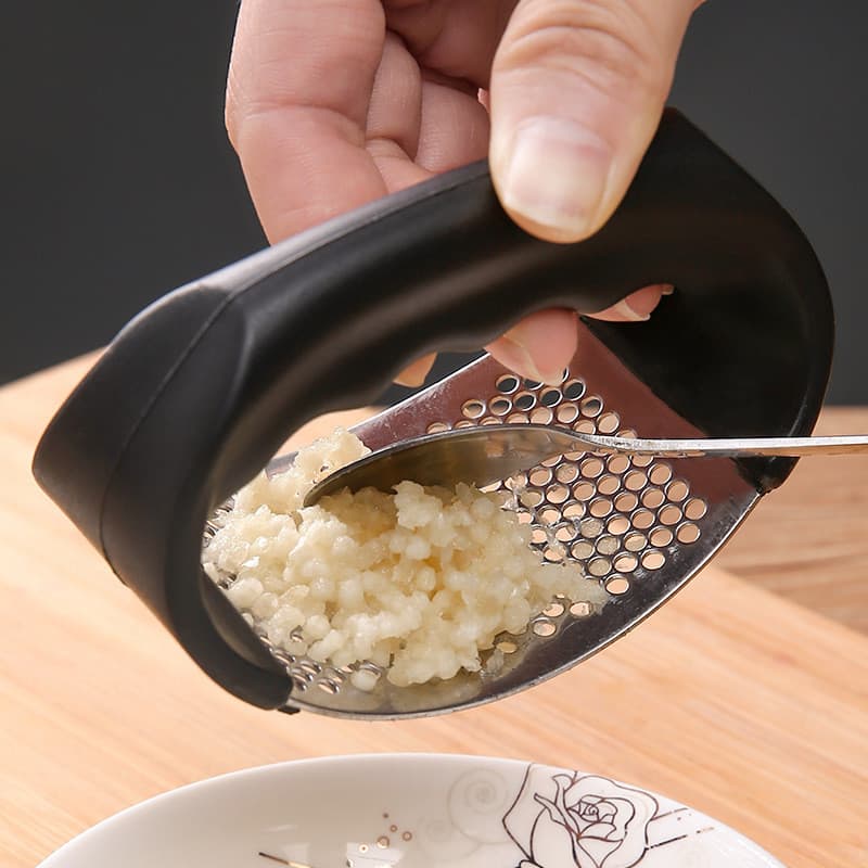 Prensa de alho em forma de anel de aço inoxidável, Manual de cozinha, triturador de alho pequeno doméstico, triturador d