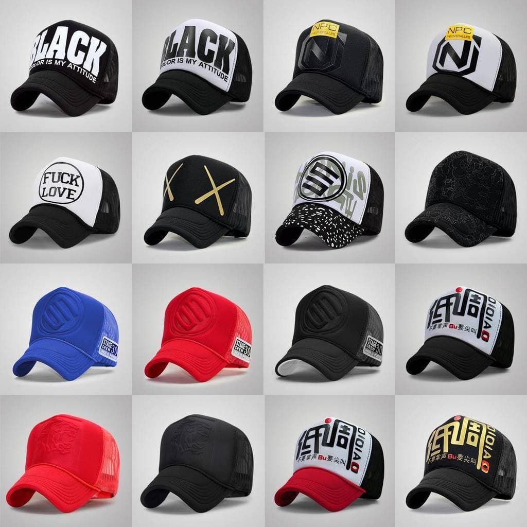 Boné de pico masculino Plus Size caminhão chapéu masculino primavera verão alta superior protetor solar casal boné de be