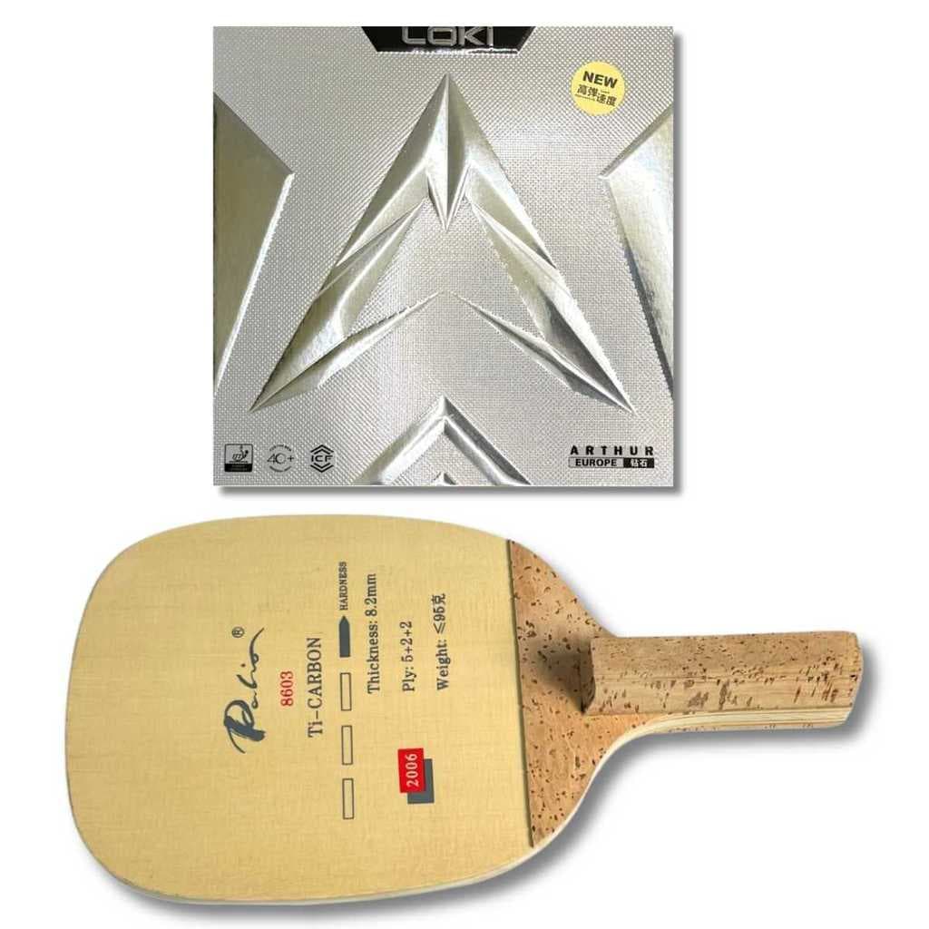 Raquete Tênis de Mesa Caneta Palio Ti-Carbon + Arthur ITTF