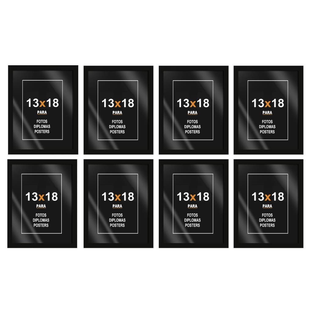Kit 8 Quadros de Parede 13x18 cm – Com Vidro ou Acetato, Perfeitos para um Ambiente Elegante e Confortável