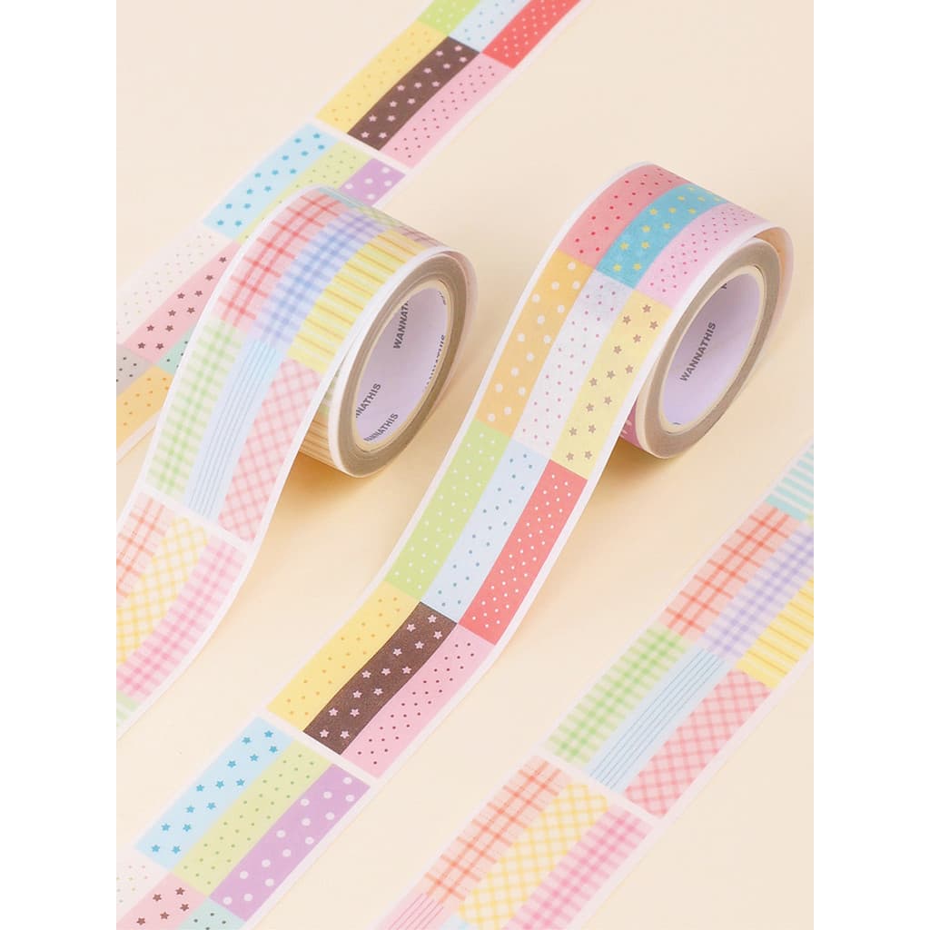 Coreia coreia wannathis bonito xadrez fita adesiva manual diy Material de cartão cuco adesivo decorativo fita cortada