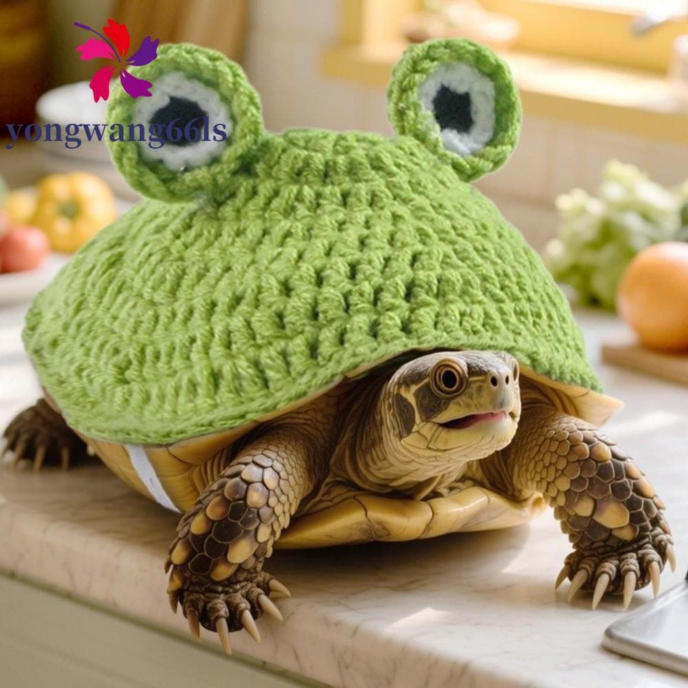 YONGWANG Roupas De Tartaruga Para Animais De Estimação , Suéter Tricotado Sapo , Ajuste Flexível , Roupa Quente Pequenos
