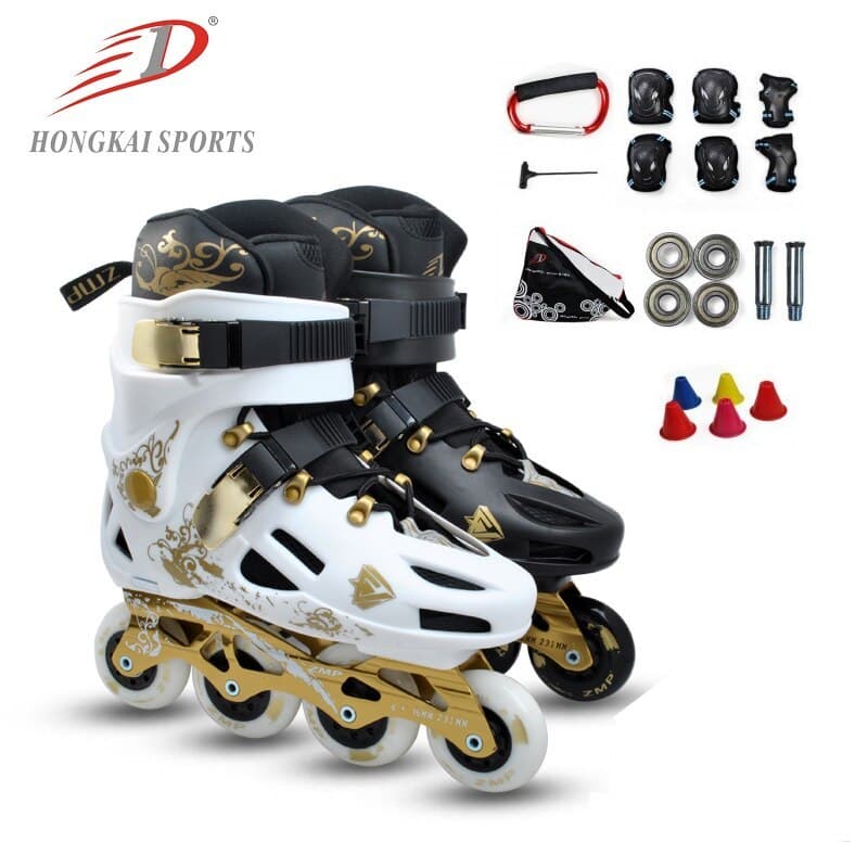 [Oferta Especial] Patins Freestyle HK, Patins de Patinação Artística Profissionais para Adultos, Patins em Linha para Ho