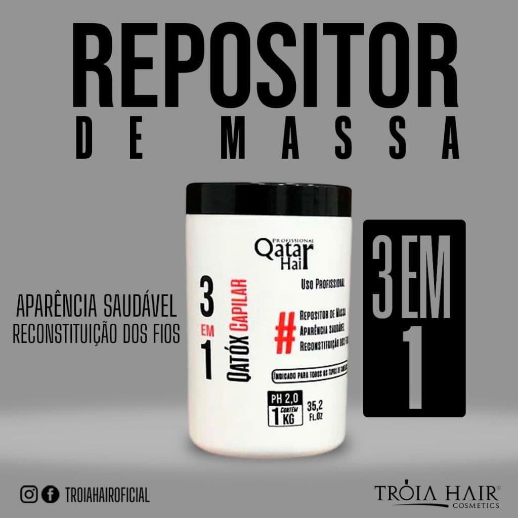 Repositor de Massa 3 em 1 Qatar Hair 1 Kg