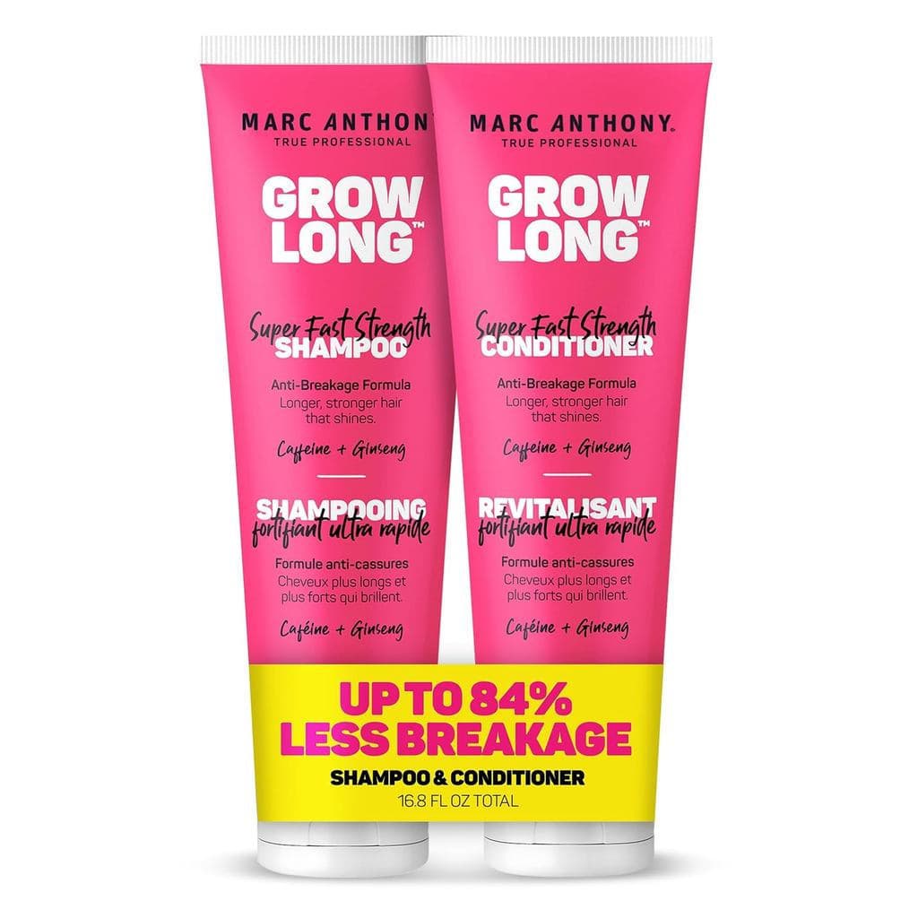 Conjunto de Presente de Shampoo e Condicionador MarcAnthony, Condicionador Profundo Anti-Frizz com Biotina para Pontas D