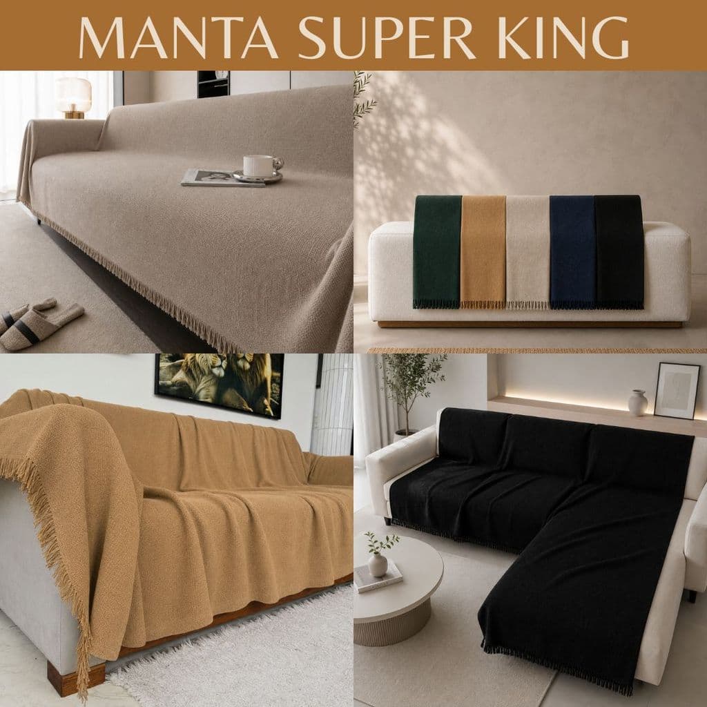 Manta Sofá Grande Retrátil 4.00M 1.80M Protetor Elegante Sala Apartamento Casa Moderna
