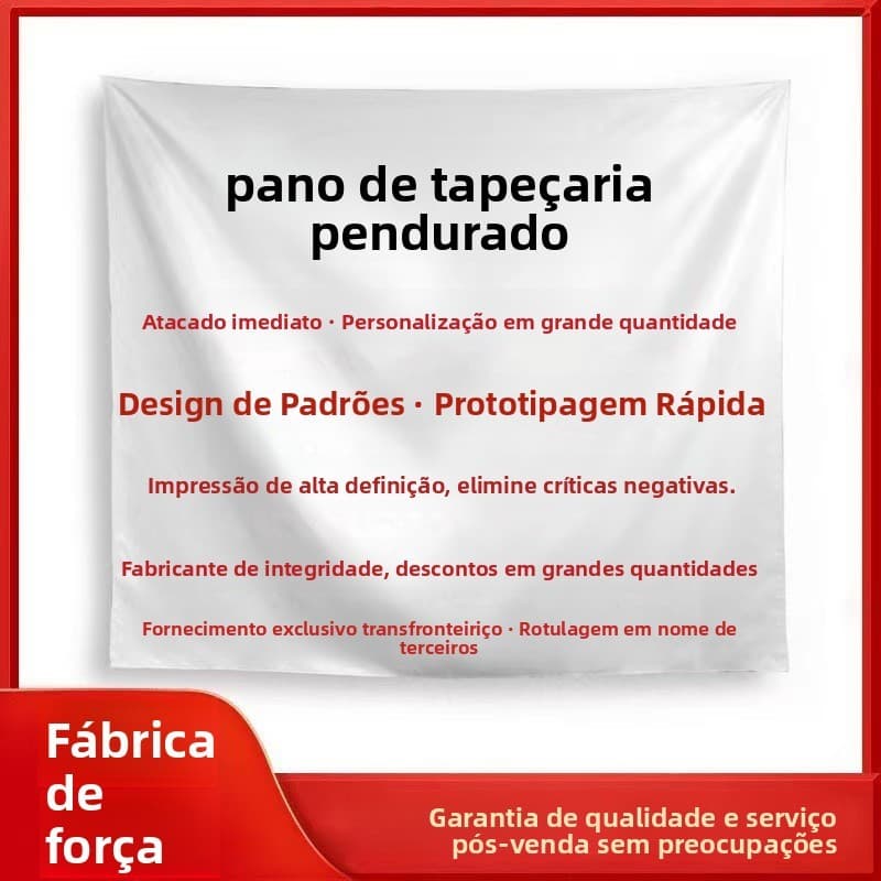 Tapeçaria de parede em poliéster personalizada com impressão digital criativa para decoração de casa SIFD