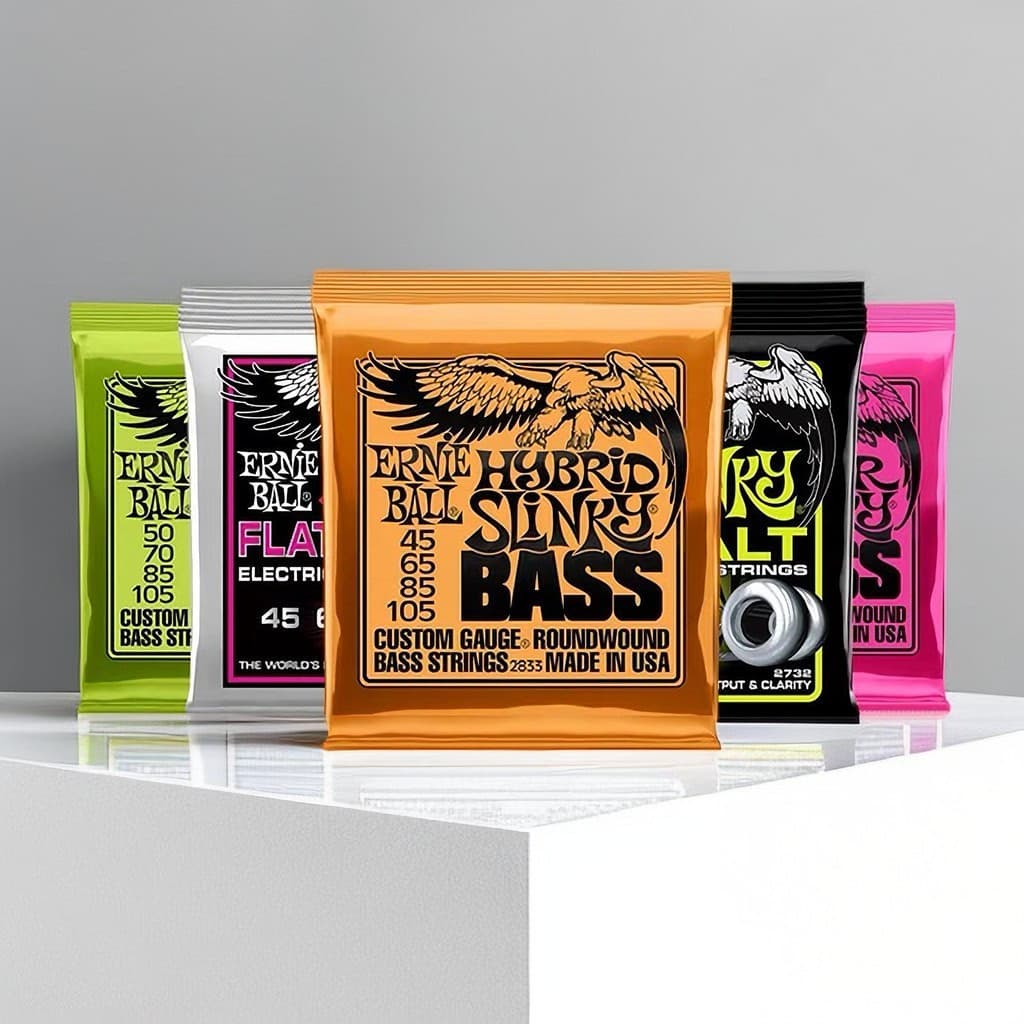 Cordas de Baixo Elétrico Ernie Ball EB Niqueladas 4-5 Heavy Metal Rock 2824 2833 2832 2834 2836